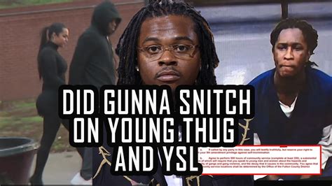 did gunna snitch on ysl|is gunna still playing.